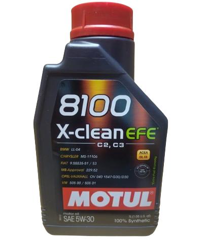 Ulei de motor sintetic MOTUL 8100 X-CLEAN EFE 5W30, 1 litru